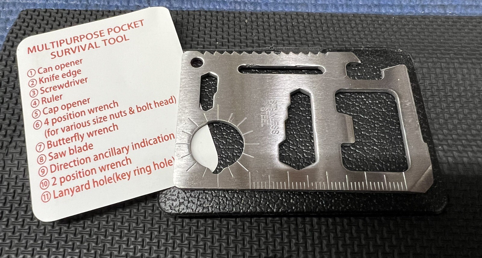 MA1- Tactical Multi-Purpose Pocket Survival Multi-Tool, Fits in Wallet