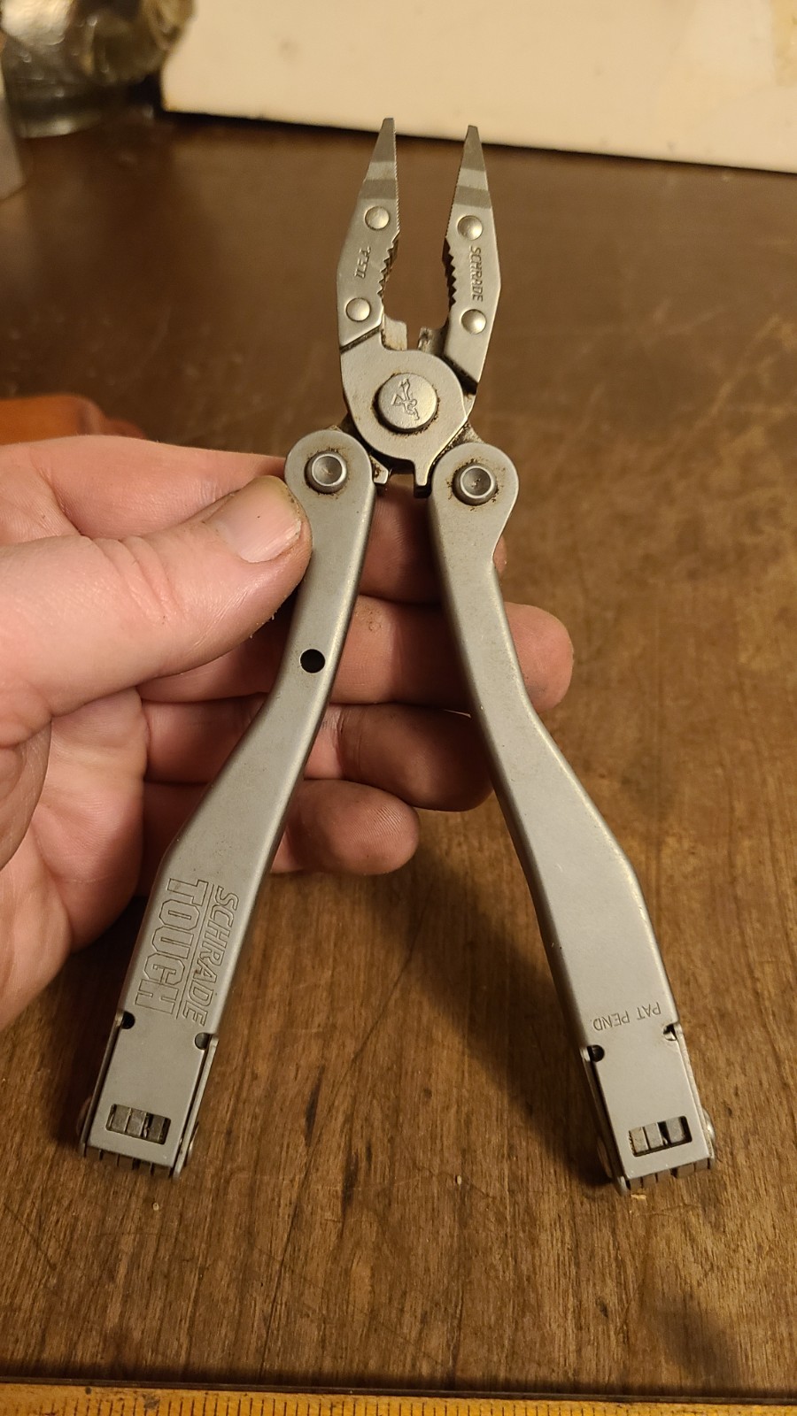 Vintage Schrade Tough Tool ST1 Multi-Tool w/ Leather Sheath USA Gift Pliers