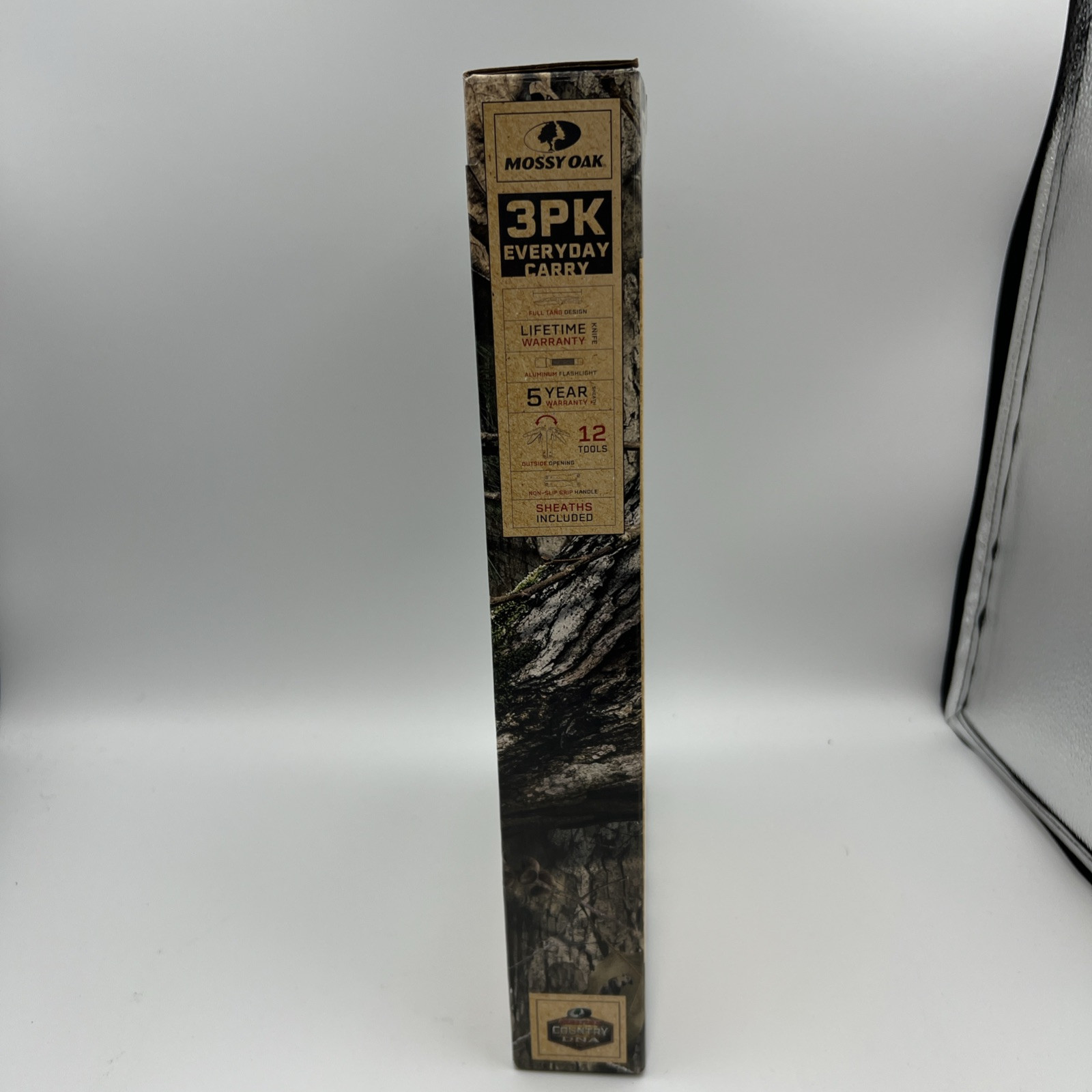 Mossy Oak 3 Pack Everyday Carry 9.25 Knife Multi-Use Tool Flashlight Sheaths NIB