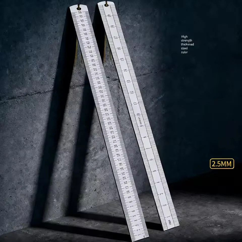 2.5Mm Forged Longquan Steel Ruler – 50Cm Multi-Purpose Car Tool with Thickened D