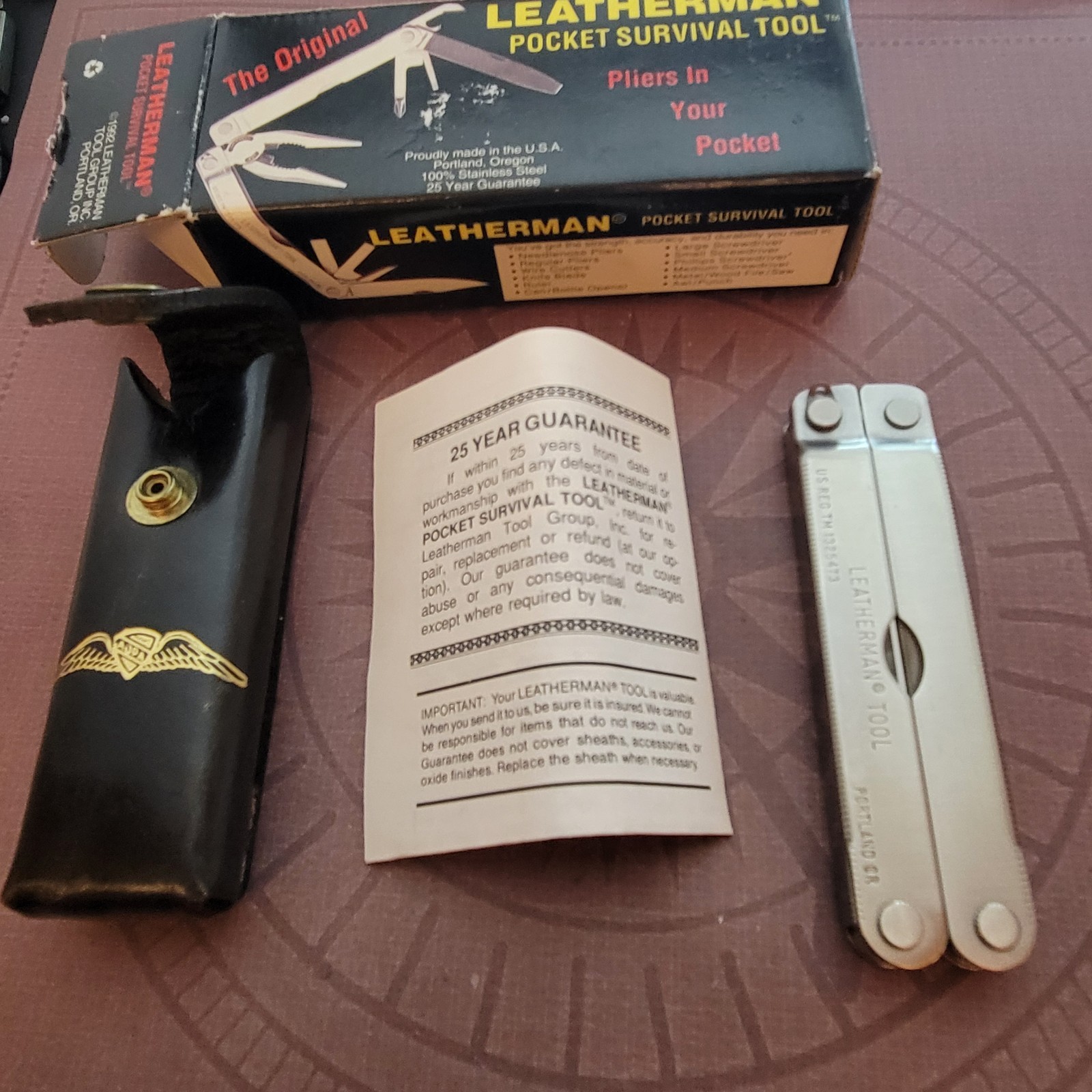 LEATHERMAN PST Multi Tool Made In USA W/SHEATH BOX AOPA Aircraft & Pilots Ass