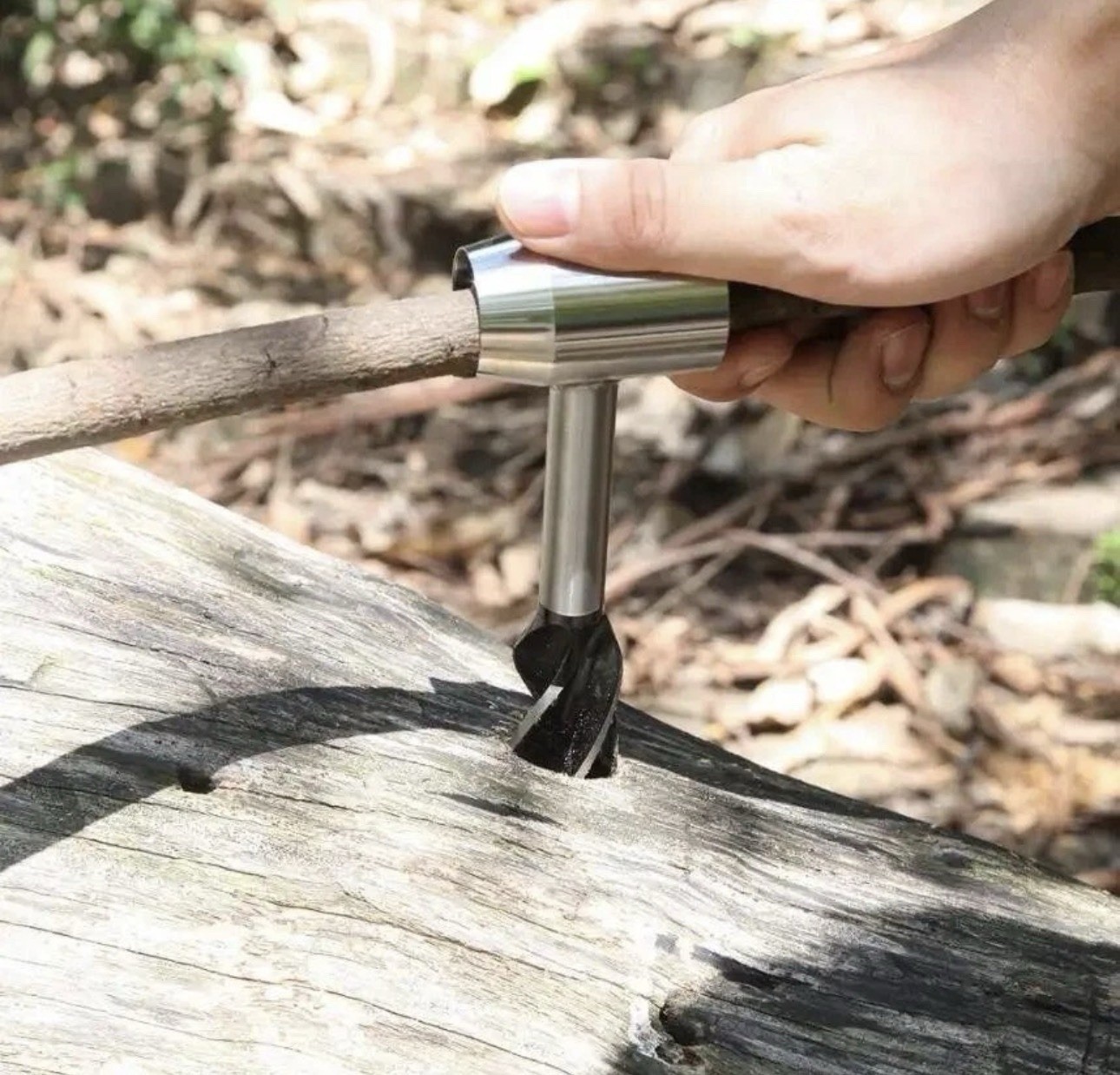 Lord & Field Bushcraft Settlers Tool – Scotch Eye Hand Auger Wrench for Survival