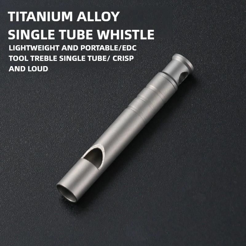 2pack Titanium Emergency Survival Whistle Mini Edc Tool for Hiking & Camping