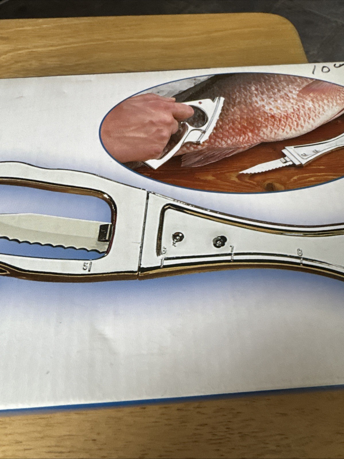 Totes Fish Master Stainless Steel Knife Blade Fish Scaling Tool Chrome SEALED