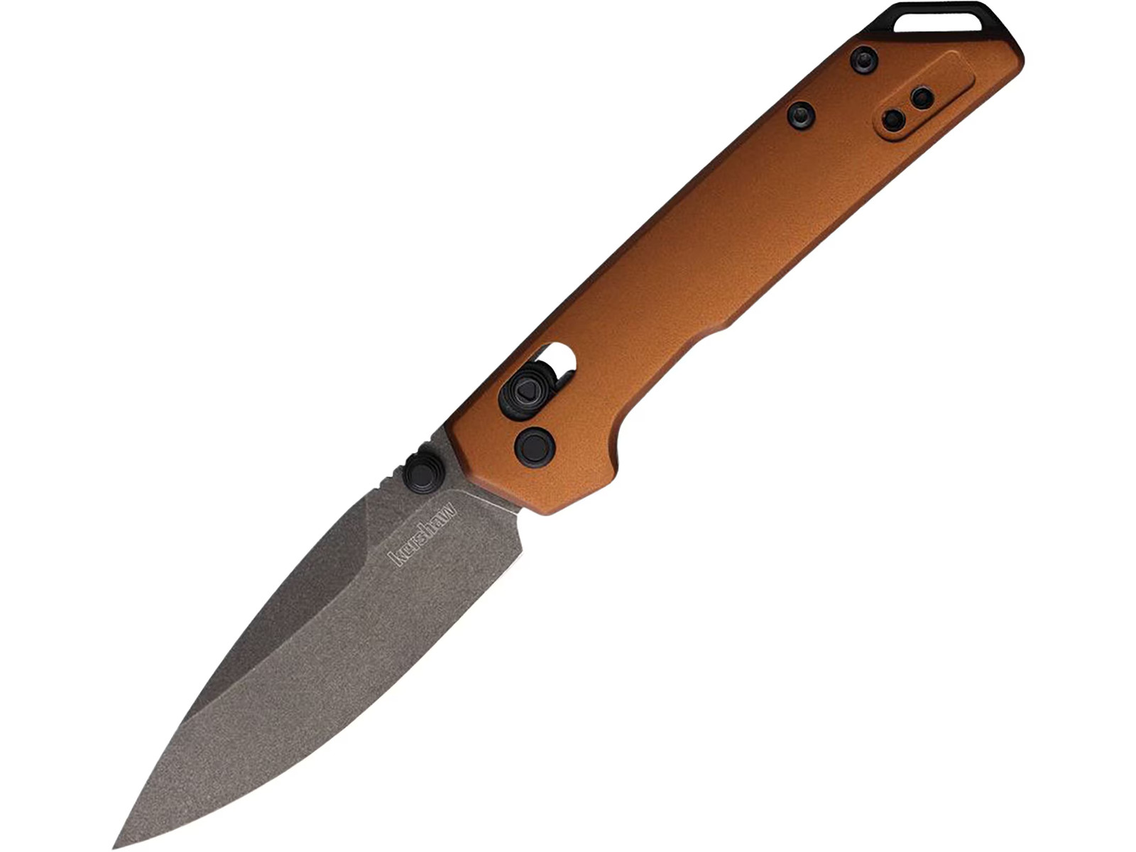 Kershaw Mini Iridium Pocket Knife 3″ Spear Point D2 Black Stonewash Blade