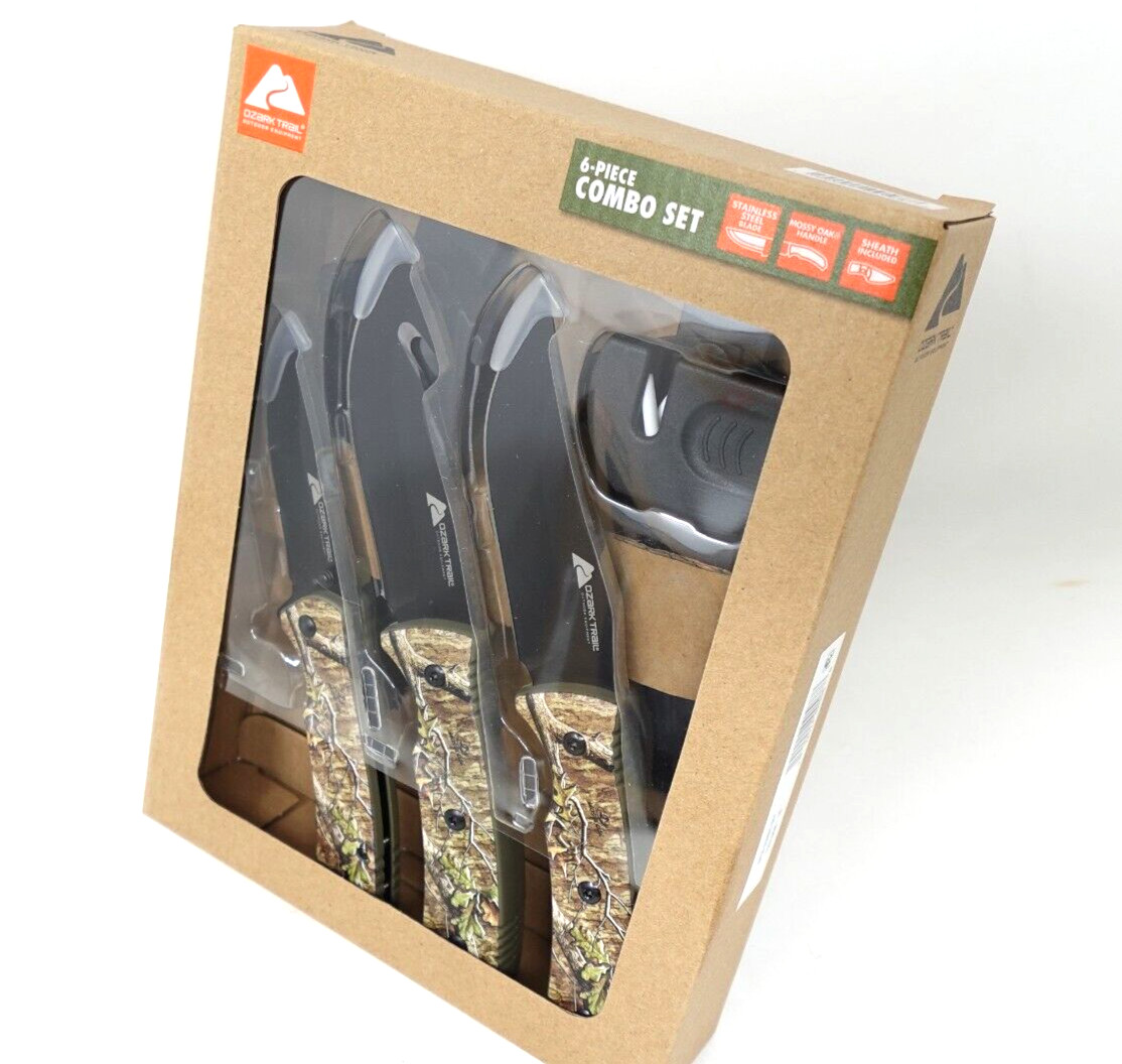 Ozark Trail 6 Pieces Hunting Knives Set, 8.25 inch Fixed Blade Knife,