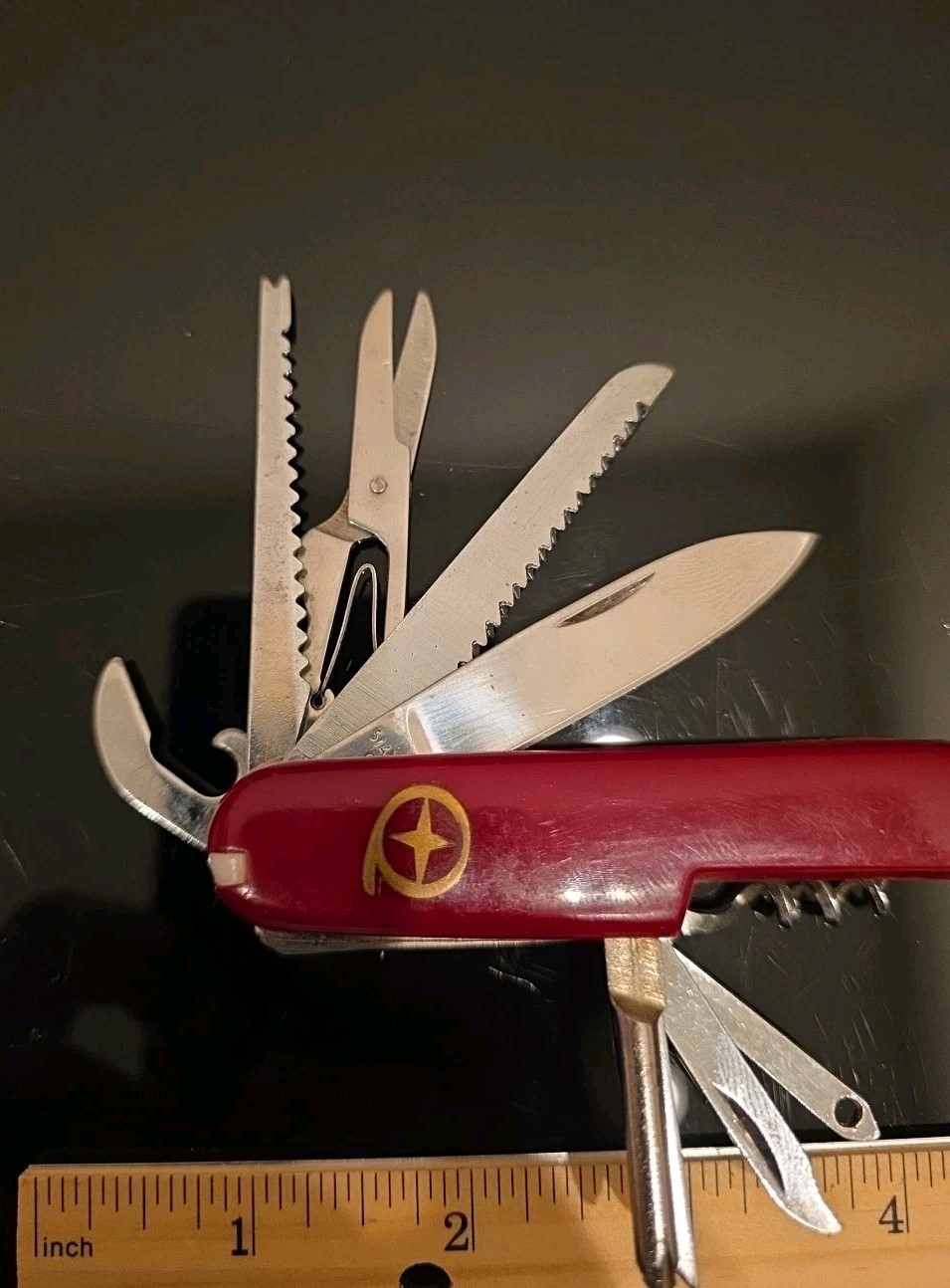 Vintage BPA EI Multi Tool Pocket Knife – 13-in-1 Folding Utility Knife – Red…