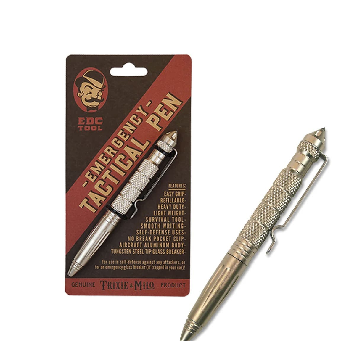 Trixie & Milo Emergency Tactical Pen Survival Self-Defense Utility Tool