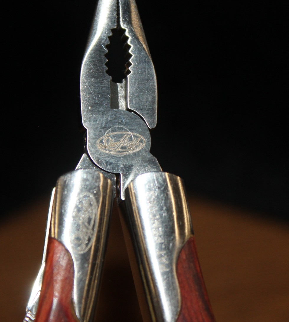 Sheffield 9 In 1 Wood Grain Handle Multi Tool Knife 9 In 1 Made By Sheffield