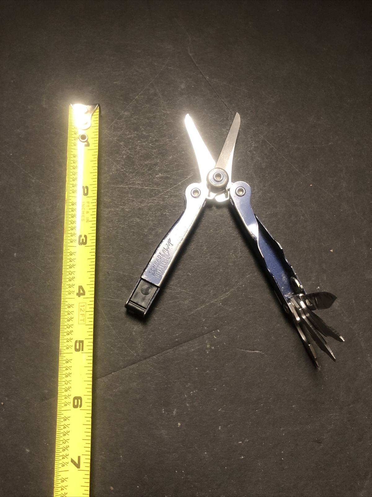 Schrade Tough Chip Folding Multi Tool Made in Usa Blue