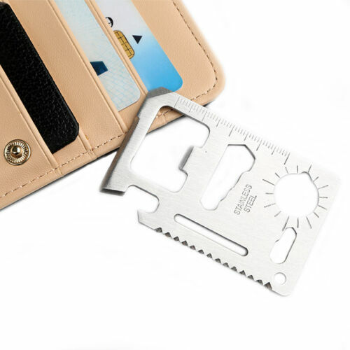 SELF-DEFENSE credit card EMERGENCY survival tactical 11 IN 1 MULTI tool/KNIFE🔥