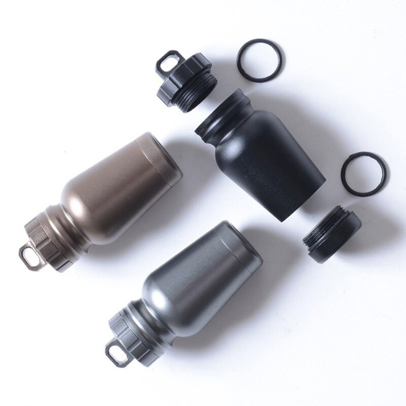 EDC Pocket Tool Aluminum Alloy Waterproof Tank Medicine Sealed Capsule Bottle Ou