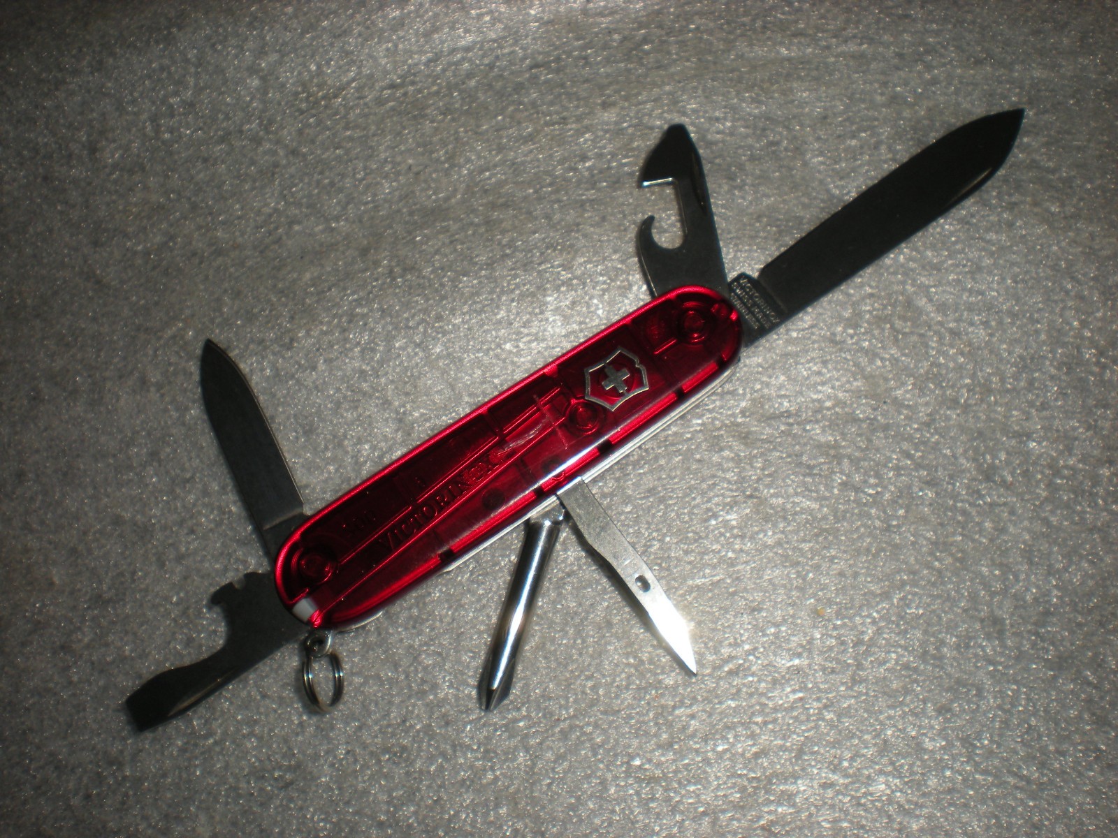 Victorinox Officier Suisse TRANSPARENT Red Swiss Made Army Knife Multi Tool