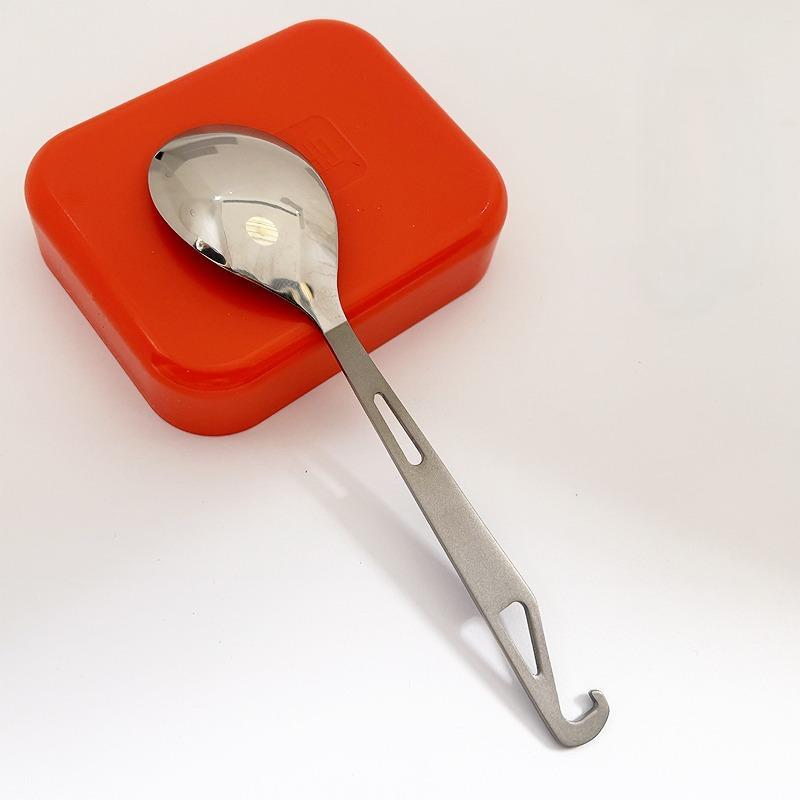 EDC Pure Titanium Spoon with Bottle Opener Lightweight Camping Outdoor Flatware