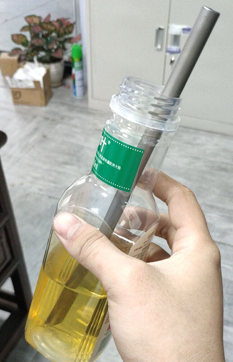 1pcs EDC TA1 Titanium Alloy Drinking Straw sucker Tableware 18cm/20cm Non Fade