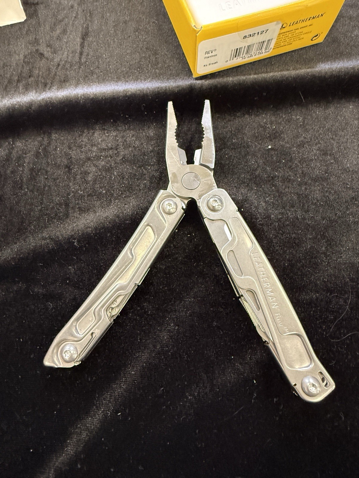 Leatherman Rev Stainless Multi-Tool NIB Engraved Display Model