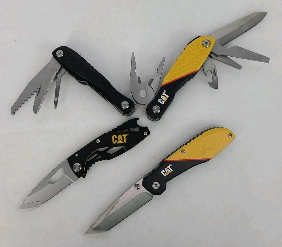 LOT 3 Piece Set CAT 13-in-1 Multi-Tool and Pocket Knife and Razor Knife NWOB