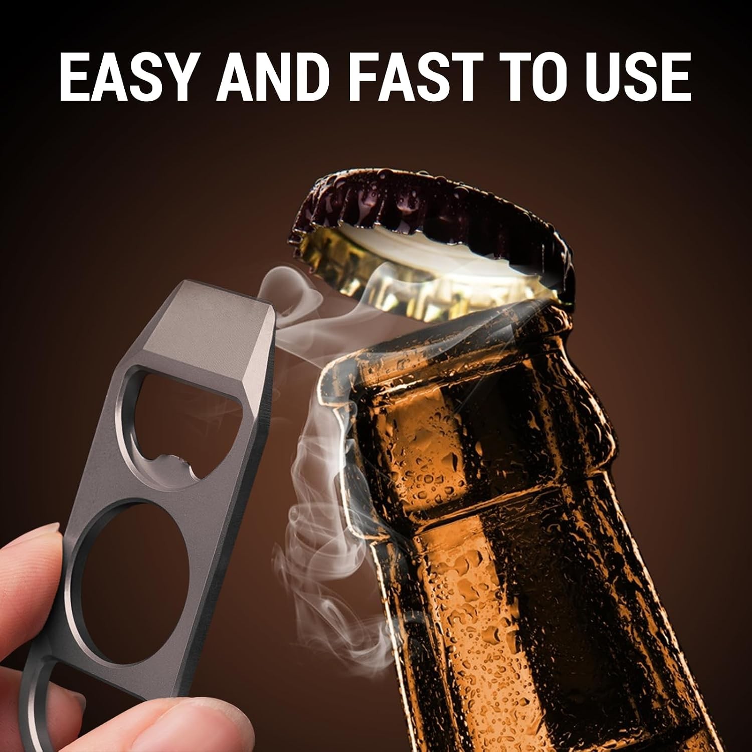 Titanium Keychain Bottle Opener,EDC Tools Titanium Alloy Crowbar,Keychain Multit