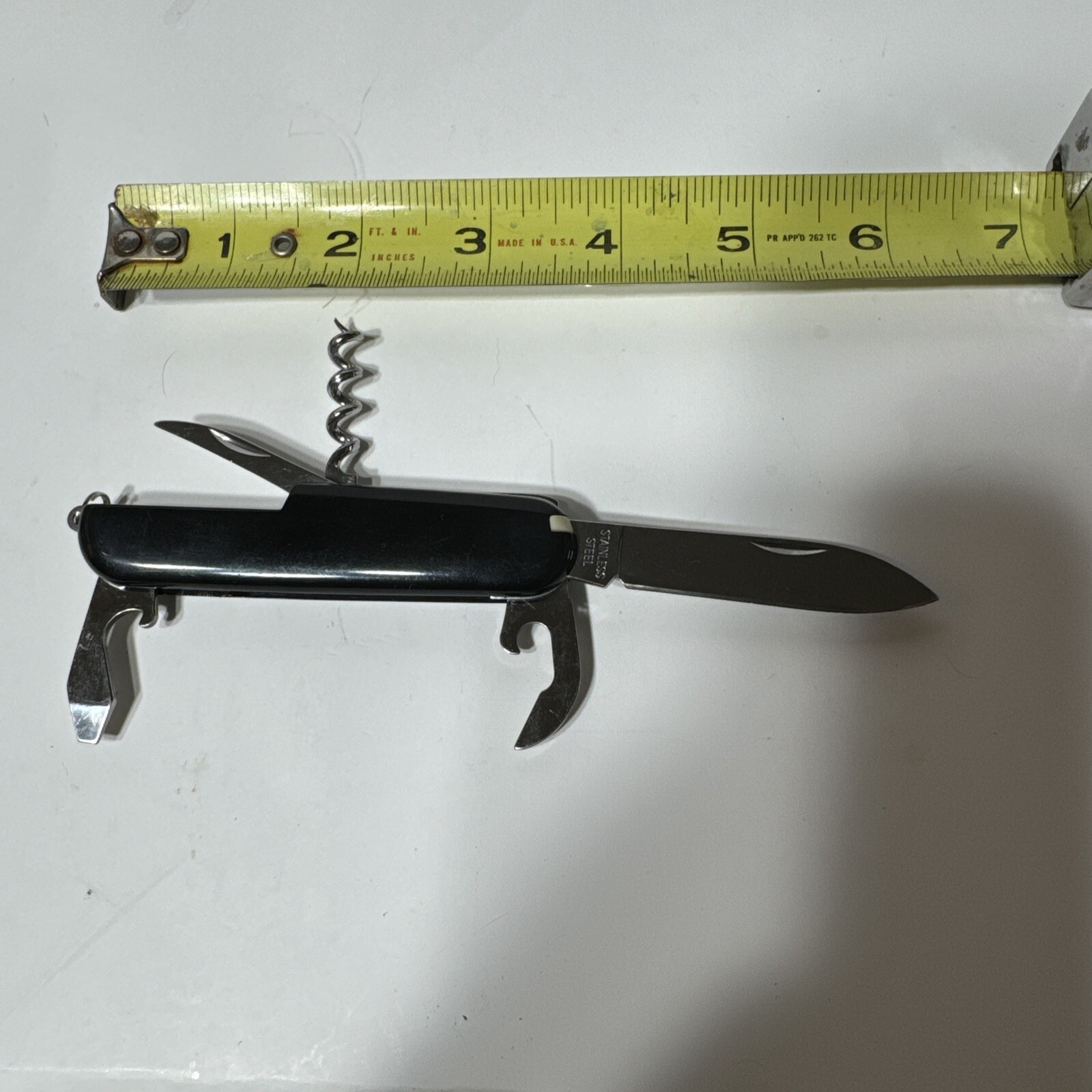 Pocket Knife Stainless Steel Folding Multi Tool accessory (Black)
