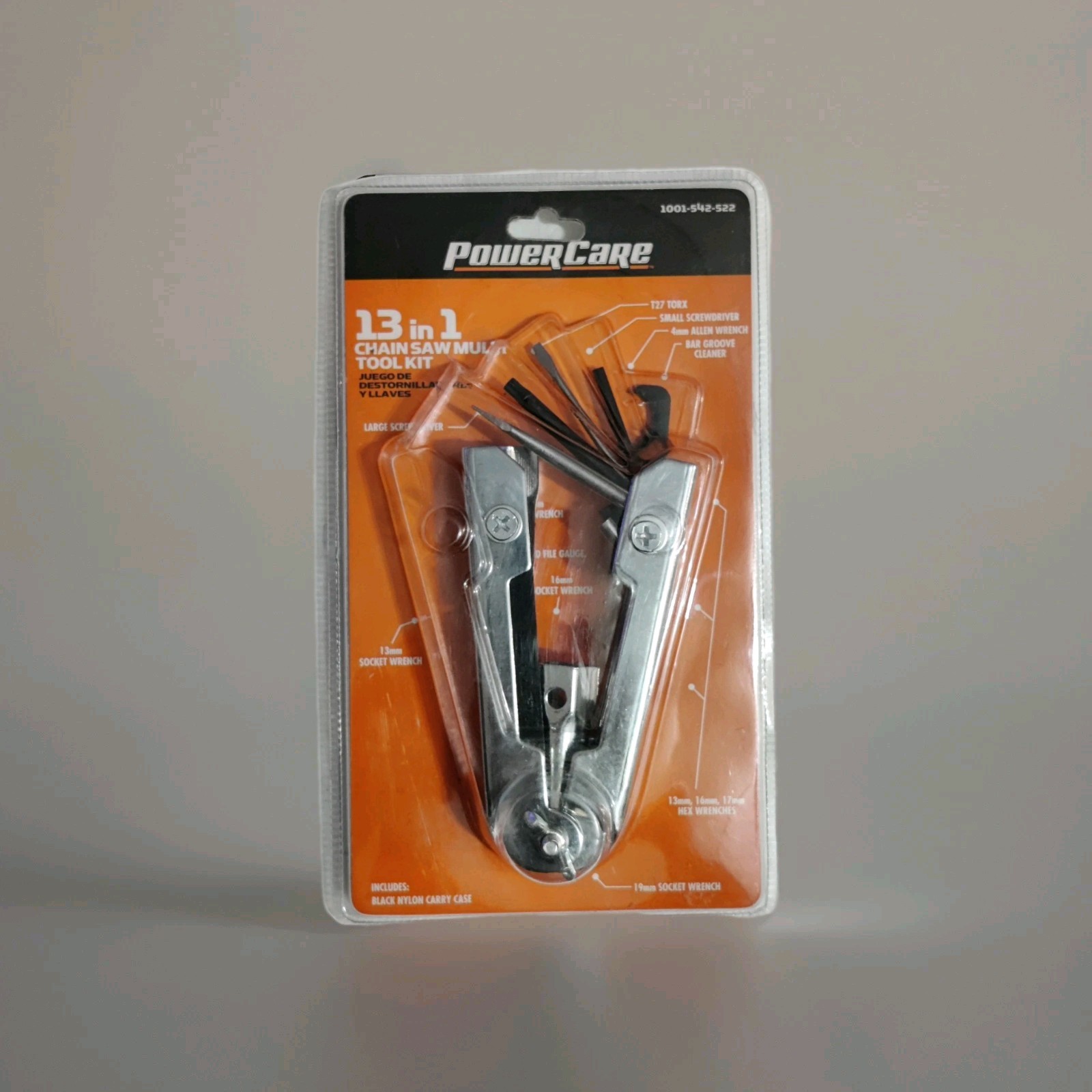 Powercare 13 in 1 Chain Saw Multi Tool Kit 1001-542-522 NIB New Carry Case Nylon