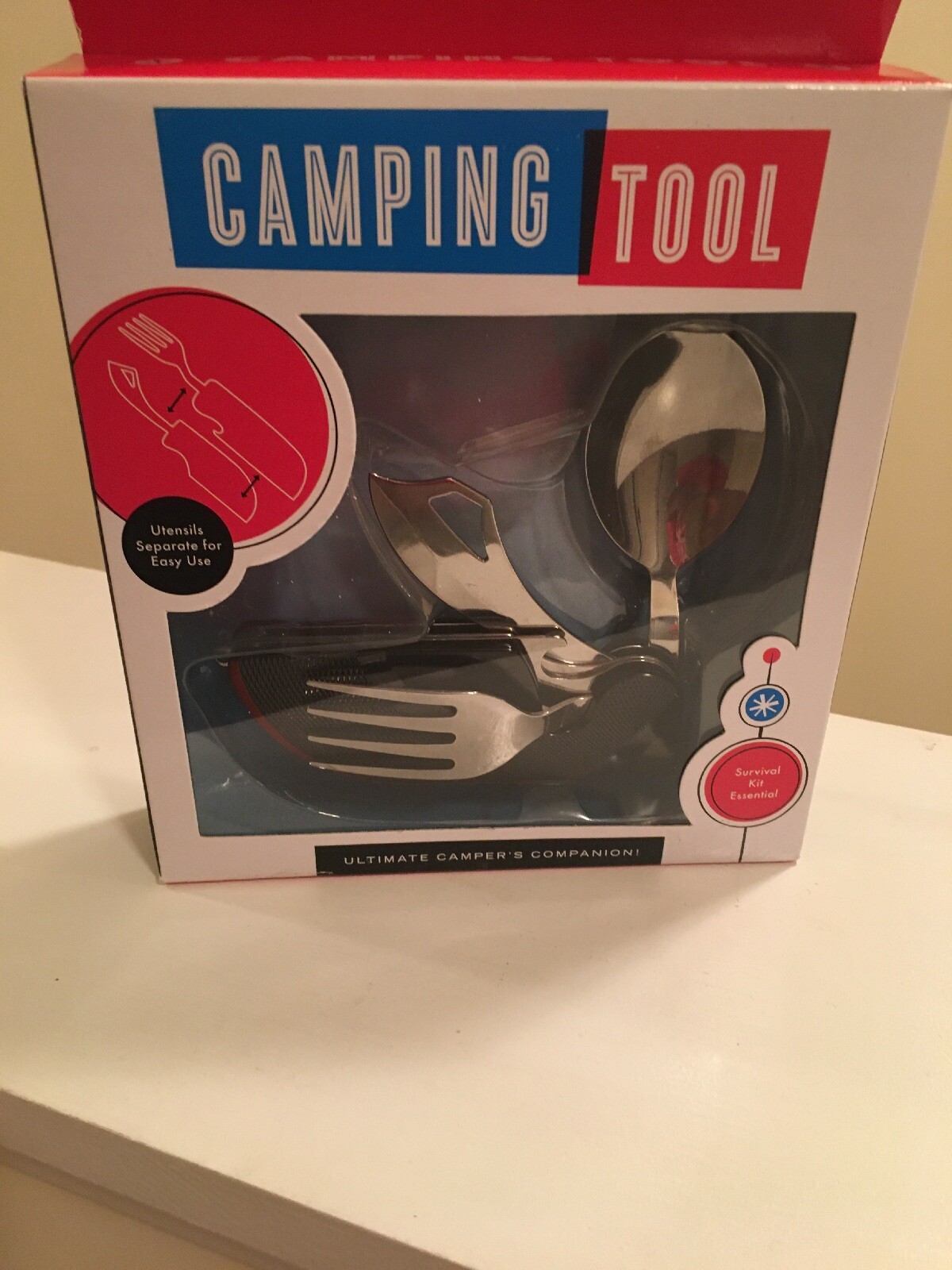 New in Pkg ~ Ultimate Camping Utensil Survival Tool with Knife, Fork and Spoon