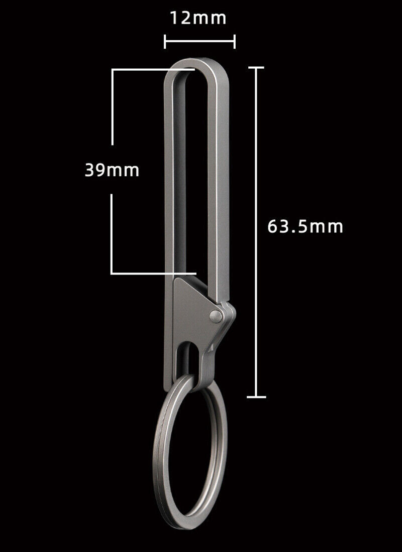 EDC Titanium Alloy Quick Buckle Detach Belt Waist hanging Keychain Key Ring Tool