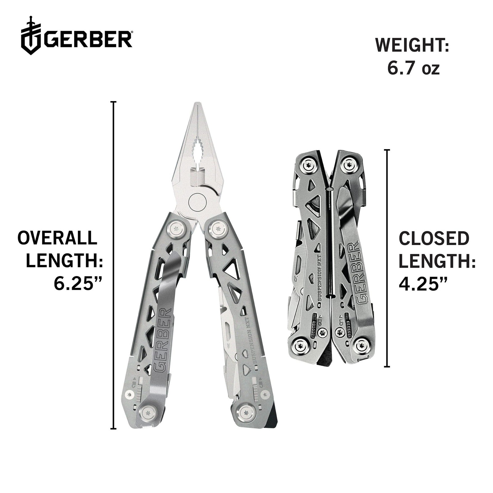 Gerber Gear Suspension NXT 15 in 1 EDC Multi tool with Pocket Knife Needle Nose