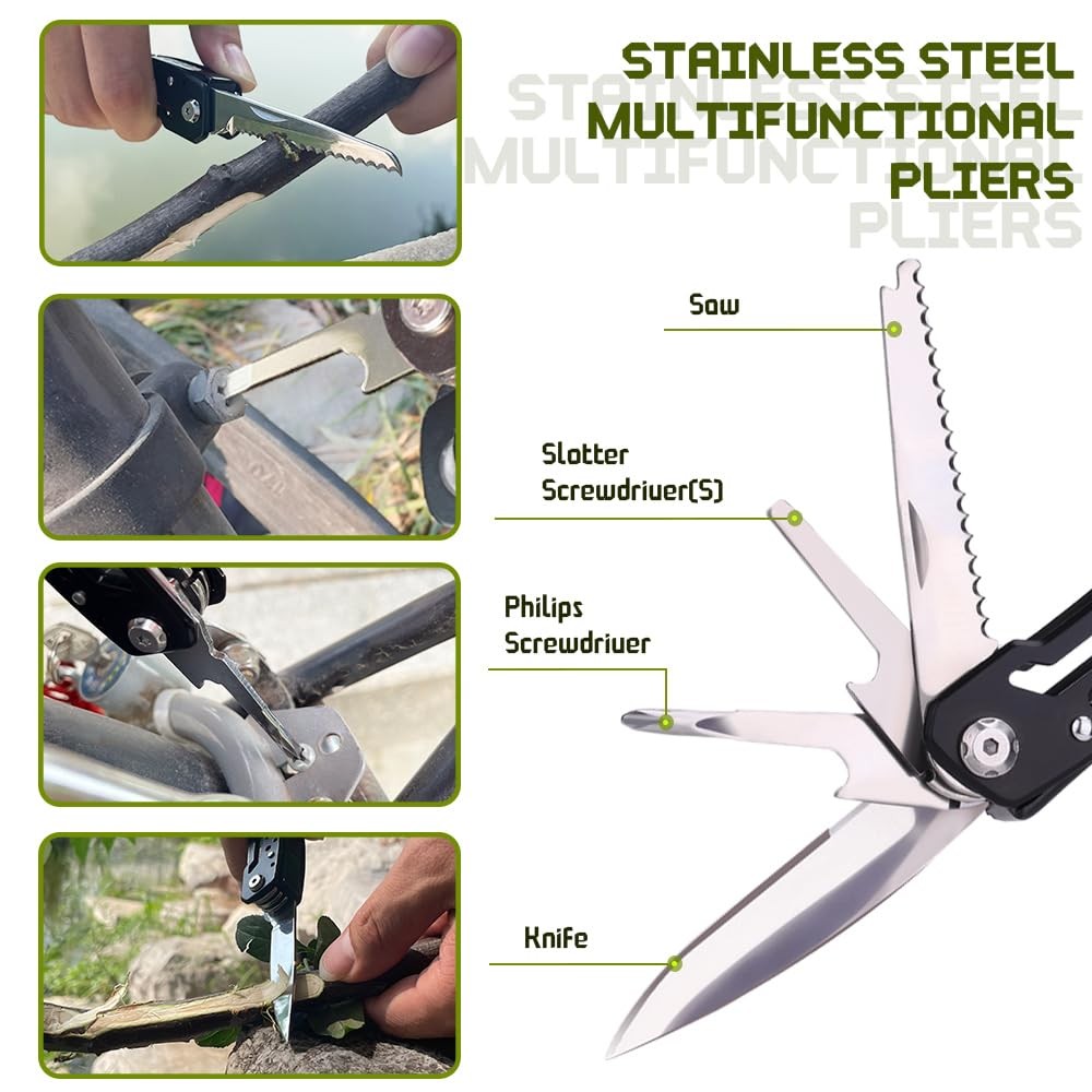 14 in 1 Multitool Pliers Gives One Whistle as a Gift, Professional Pocket Pli…
