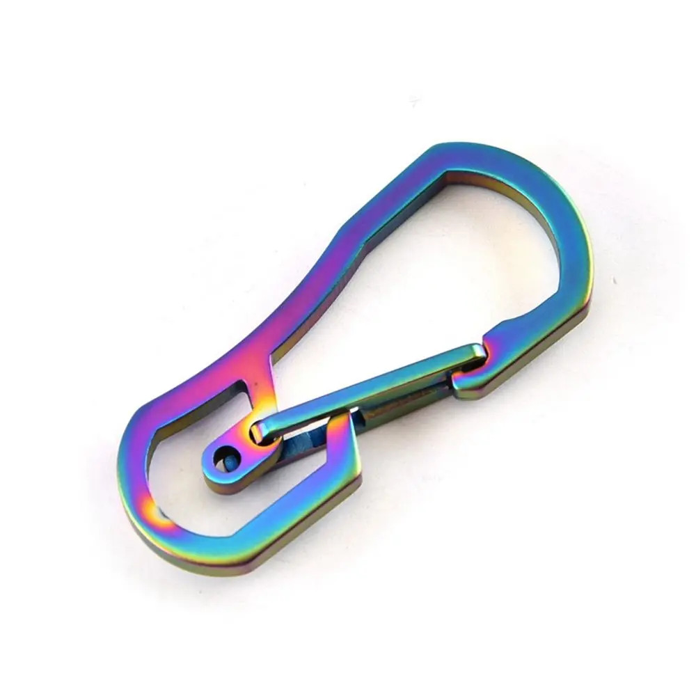 1pc Titanium Plating Carabiner Camping Clip Outdoor Tool Key Ring Clip Keychain
