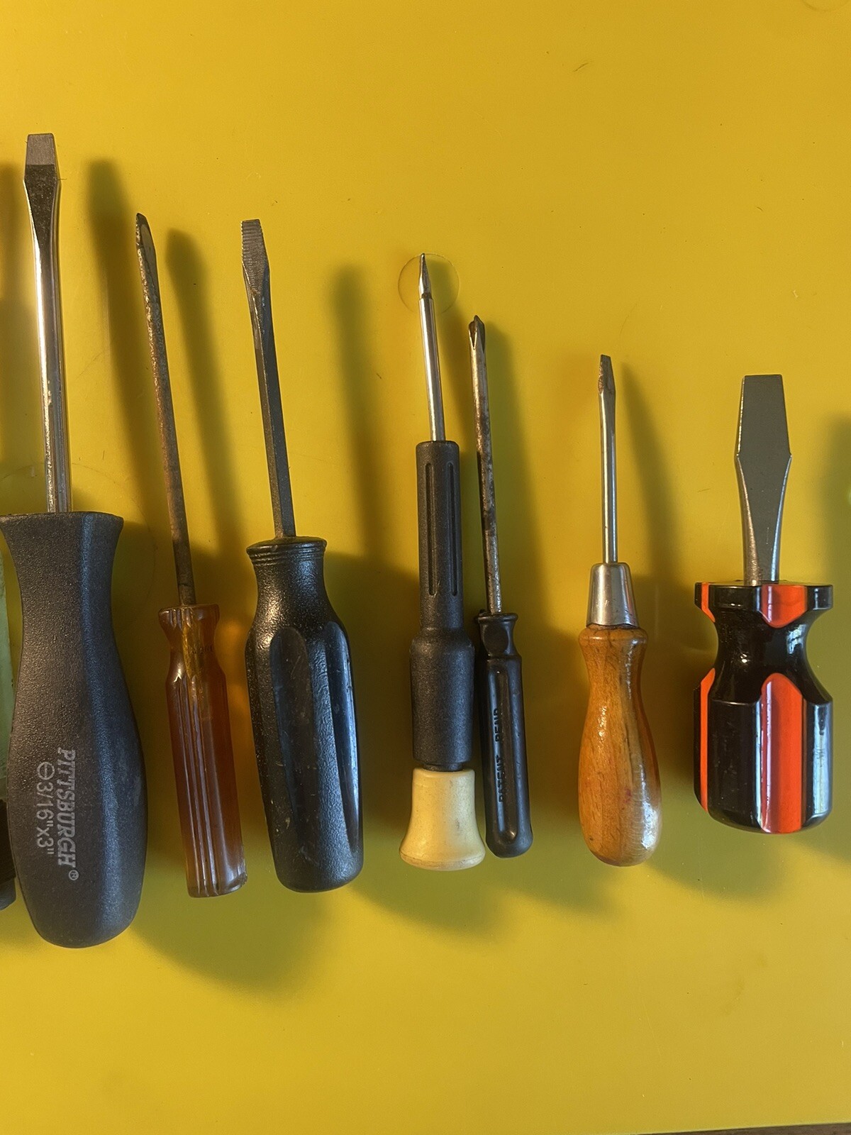 14-MISCELLANEOUS SCREWDRIVERS 3”-6” LONG USED PROTO-STANLEY-PITTSBURGH USED L-14