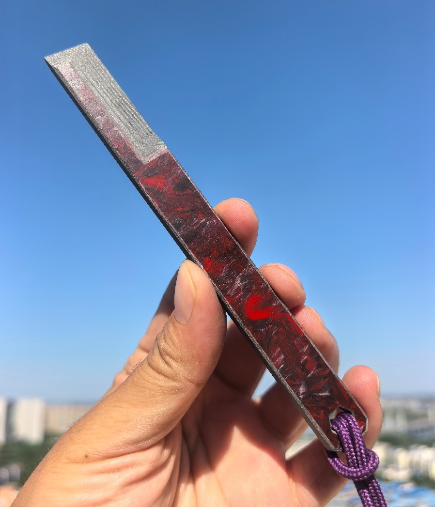Blood red Carbon fiber EDC Tool