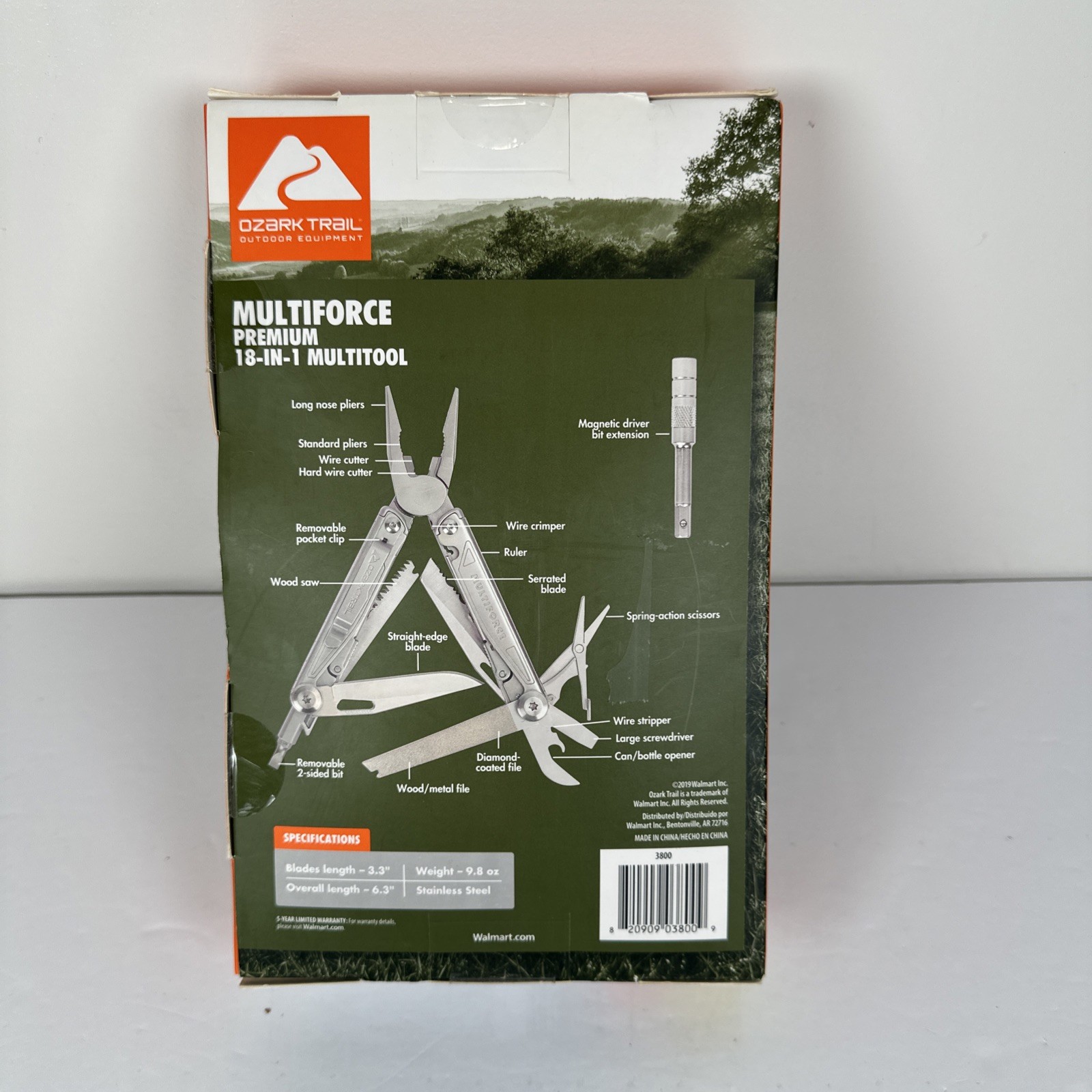 New Ozark Trail Multiforce Premium 18 In 1 Multitool with Sheath