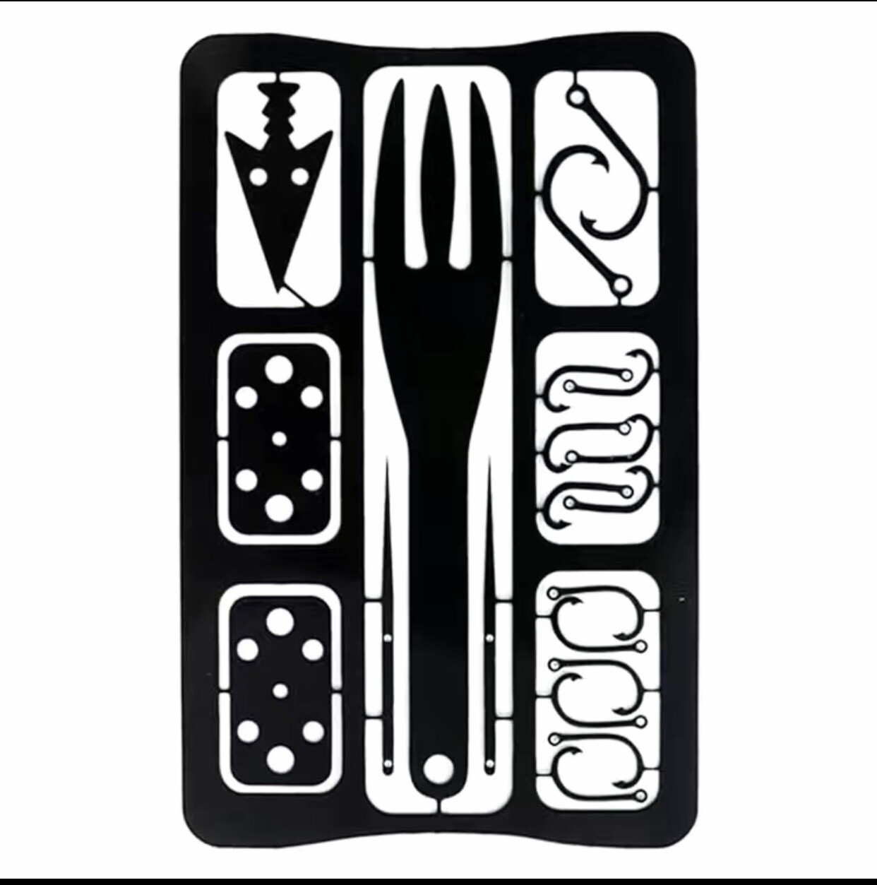 4PCS/set Survival Multitool Stainless Steel Credit Card Size Emergency Kit