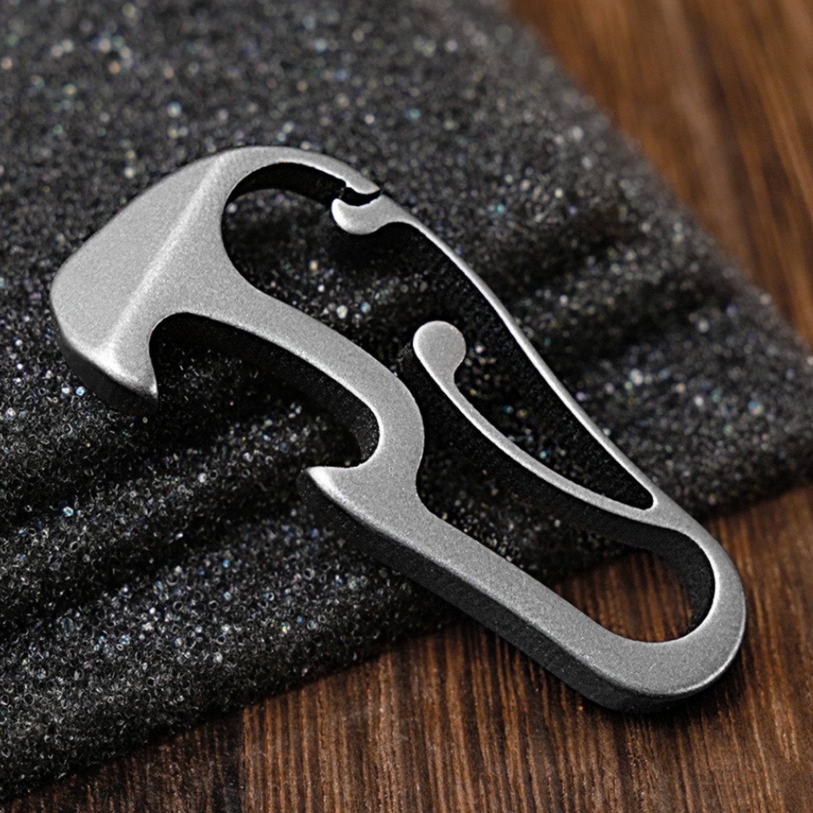 Titanium Alloy Mini EDC Multi Tool Carabiner Keychain Bottle Opener Waterproof