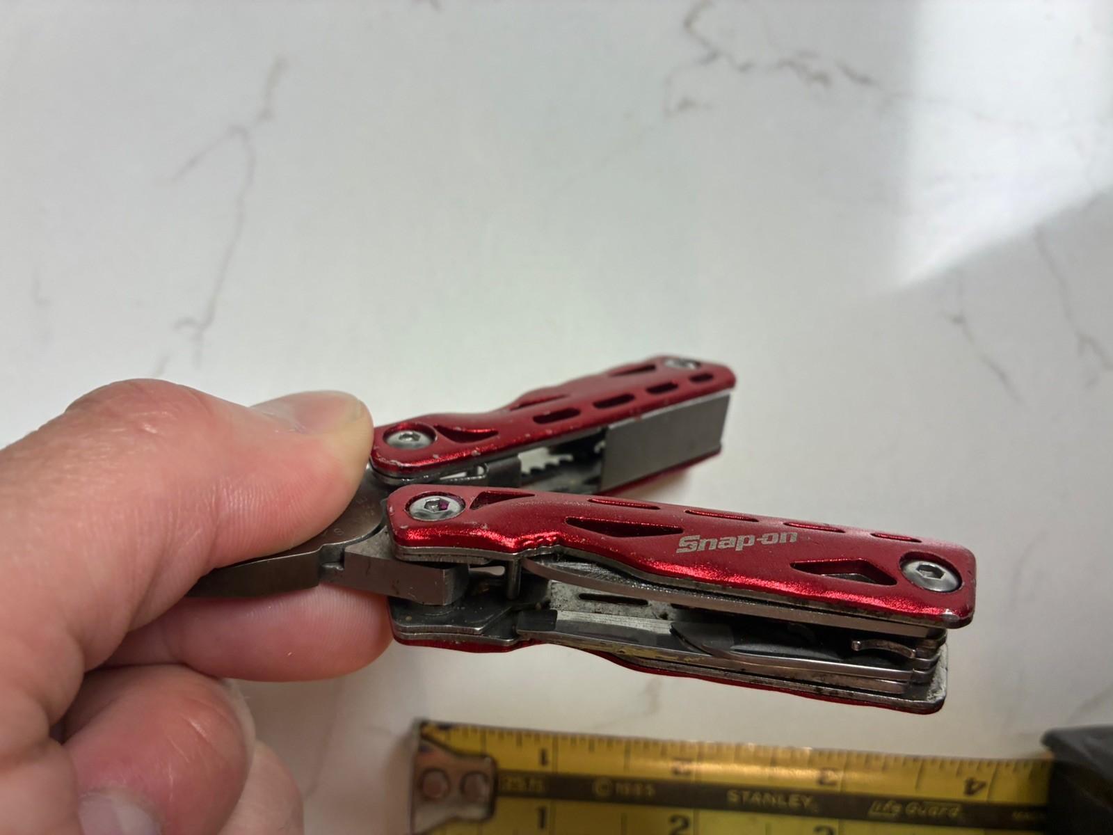 🔥Snap-On Tools Red Multi-Tool Folding Pocket Knife w/ Pliers – Compact Tool🔥