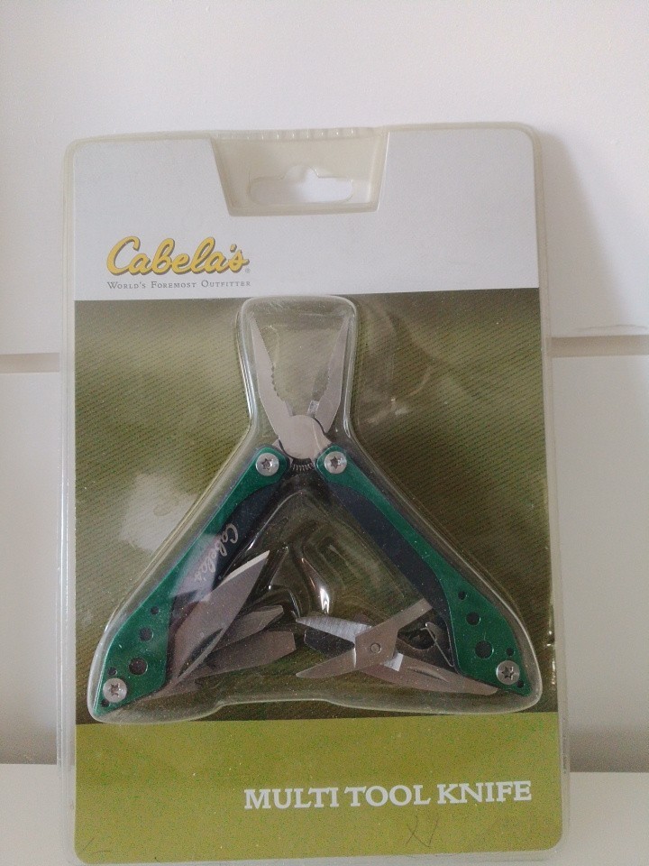 Cabela’s Multi Tool Knife with Case Stainless Steel Seven Tools Brand New