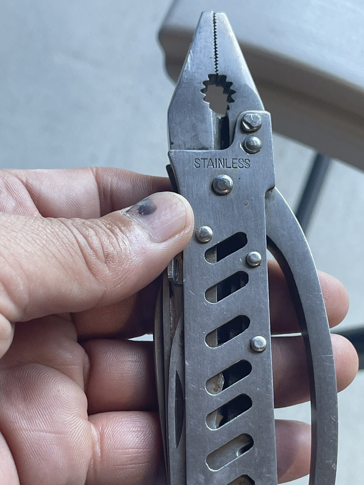 Stainless Steel MULTI Function TOOL Pocket Plier Knife ~Long Nose