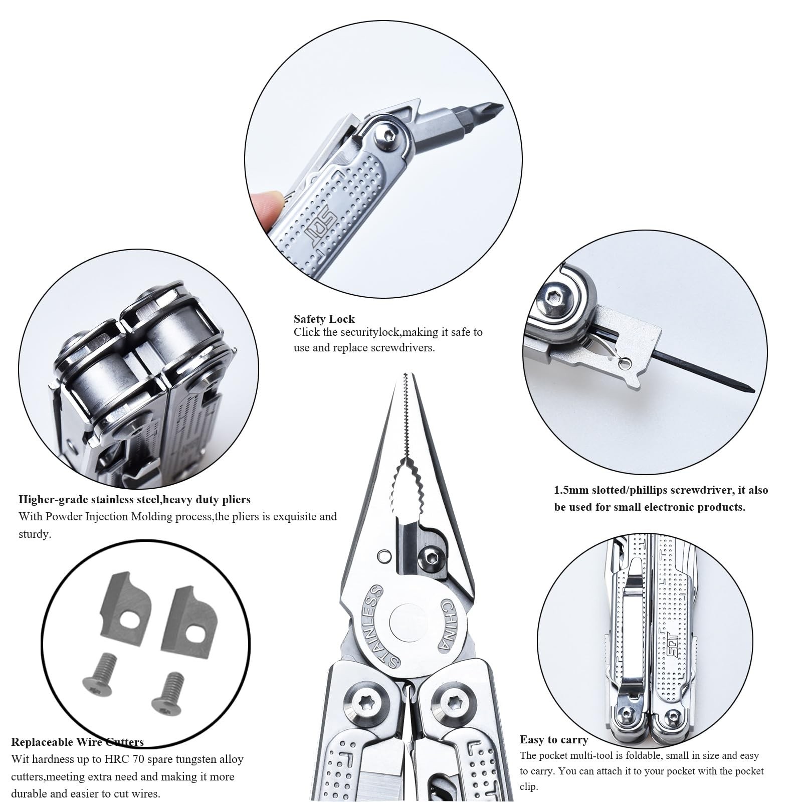 2048 20in1 Multitool Foldable Selflocking Professional Tool For Diy Home Repai