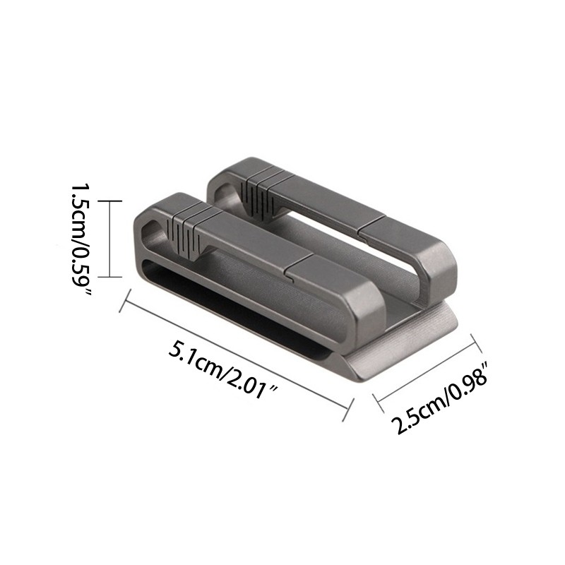 Men s Business Genuine for Titanium Alloy Belt Buckle Clip for Key Ring Holder B