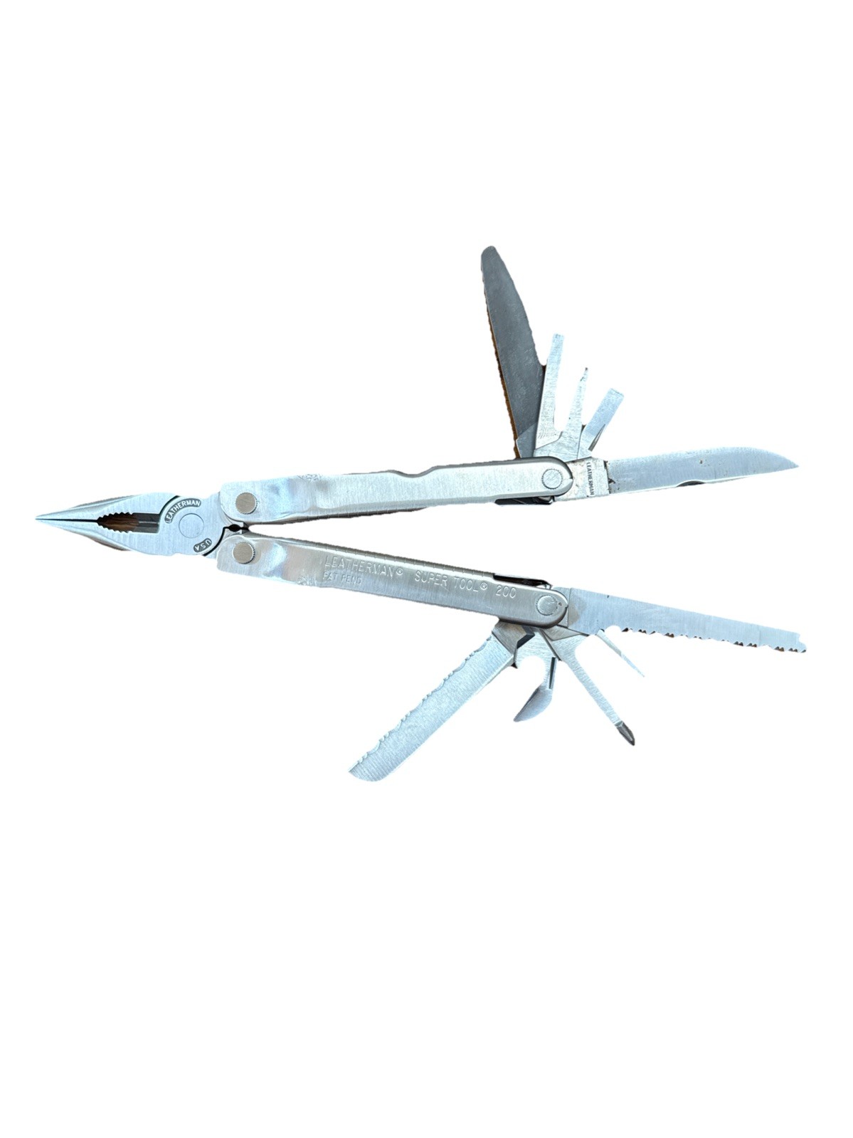 Original Leatherman Super Tool 200 Multitool With Leather Sheath Discontinued