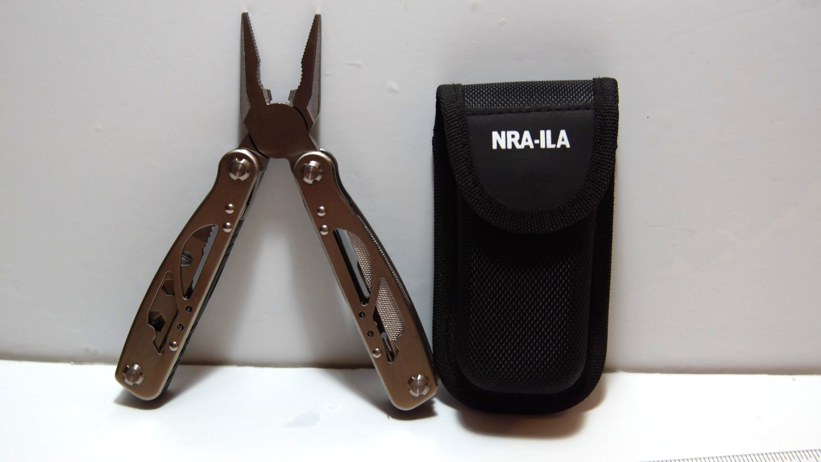 NRA‑ILA Stainless Multi‑Tool w/ Spring Pliers & Hard Form‑Fitted Nylon Pouch