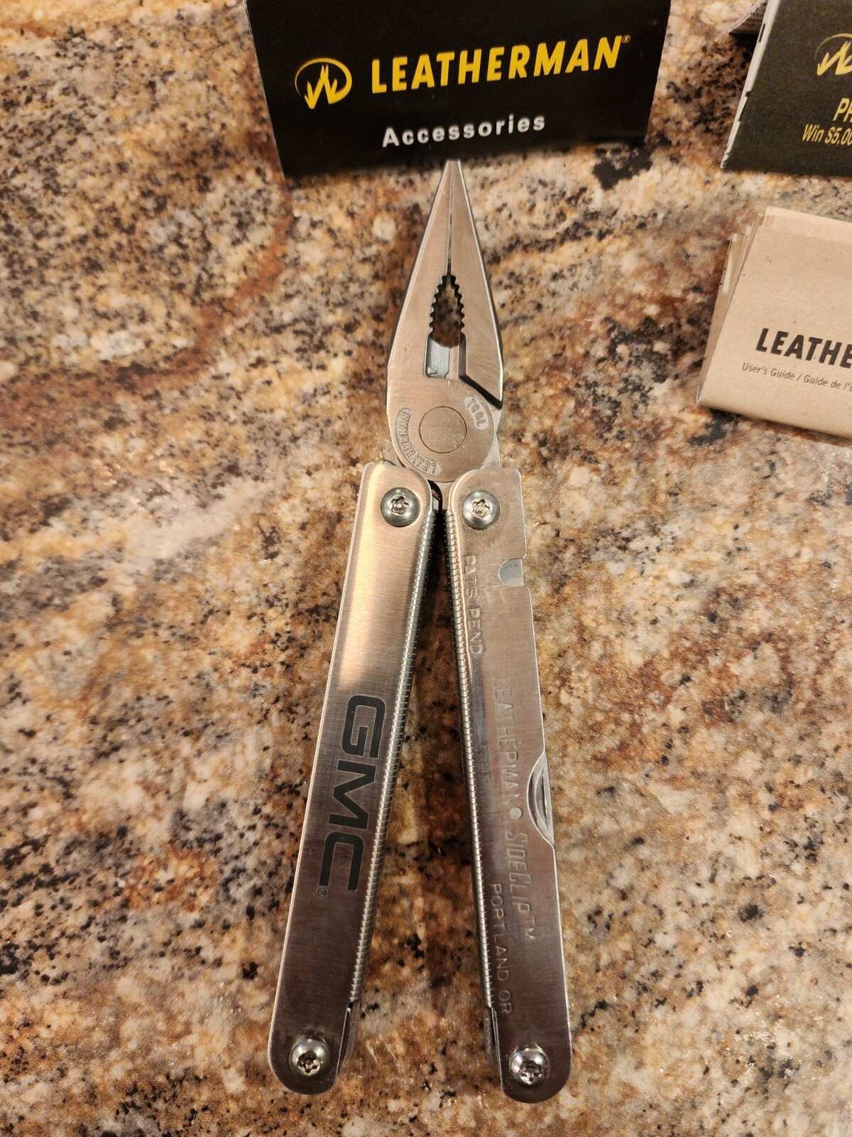 Vintage Original Leatherman Sideclip With GMC On One Side In Original Box