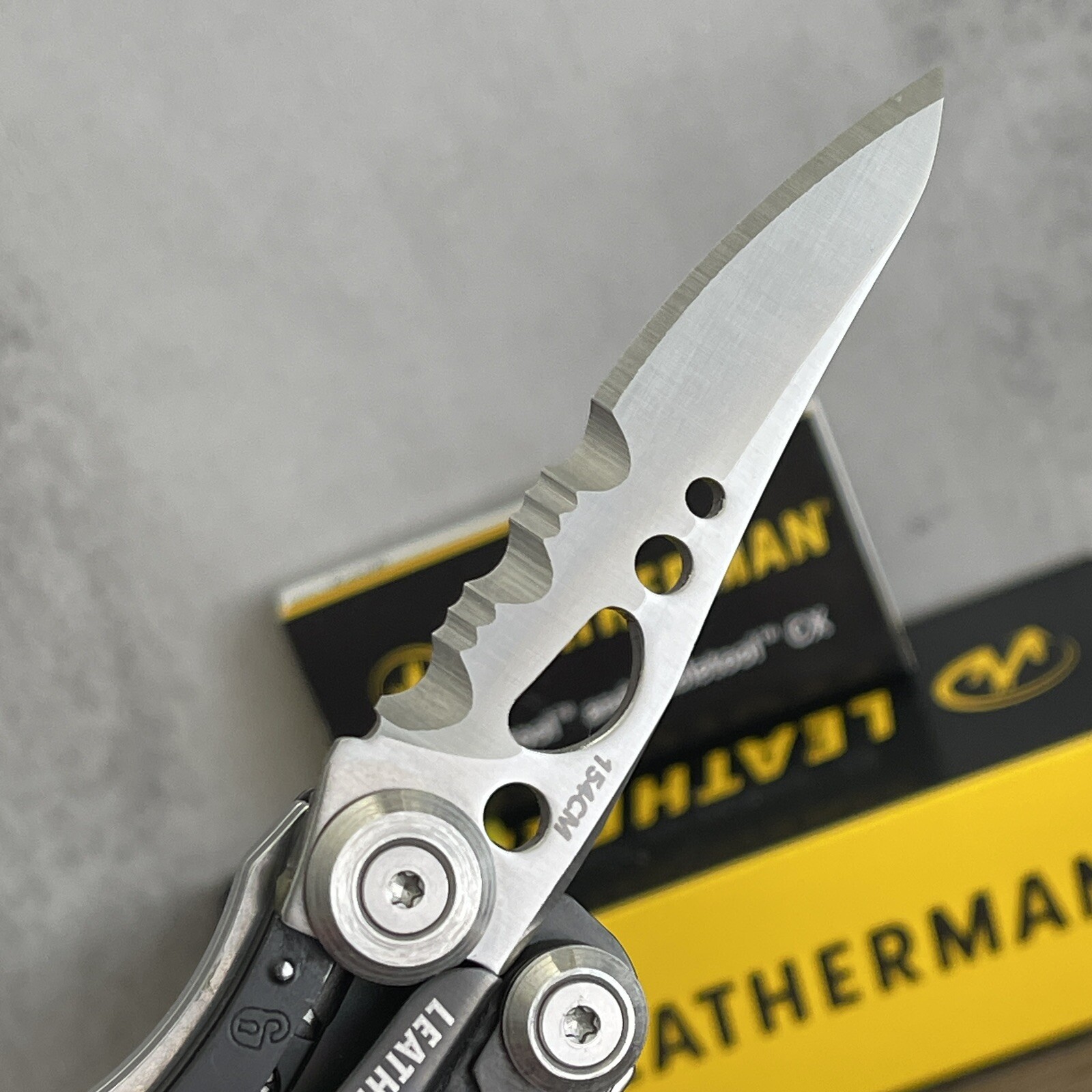 Early Leatherman Skeletool CX Carbon Fiber Handle Insert & Half-Serrated Blade