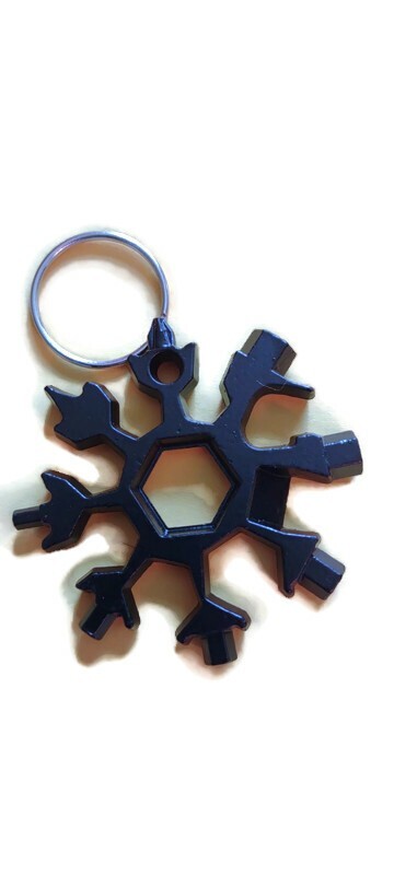 18 In 1 Stainless Tool Multi Tool Portable Snowflake Shape Key-Chain Screwdriver