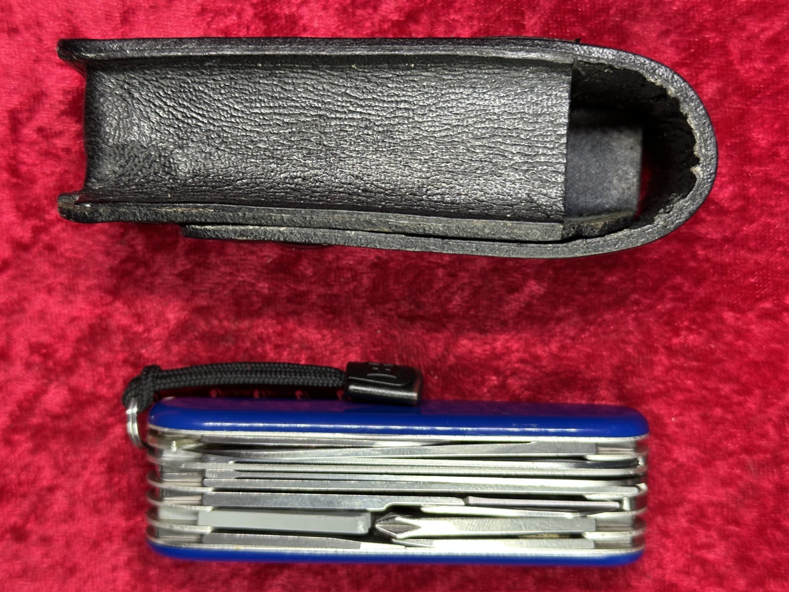 Victorinox Champion-C Motorola Blue Swiss Army Knife w/Pouch Rare Vintage (669)