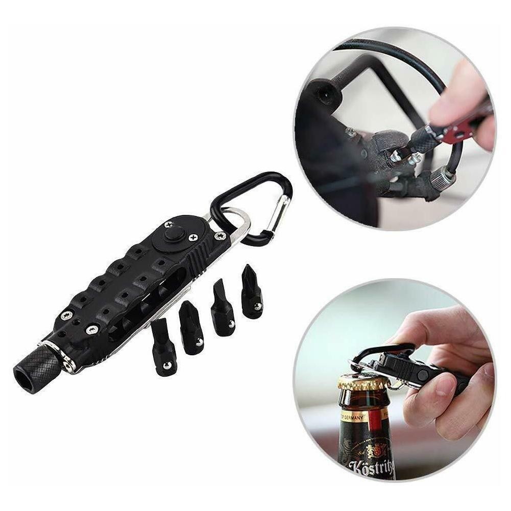 Multifunctional Mini Screwdriver EDC Keychain Portable Steel Repair Tool