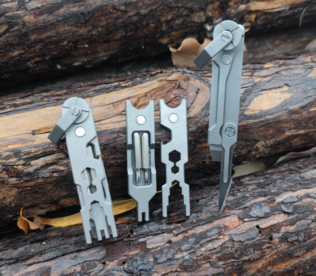 JOAT- EDC Gr5 Titanium Multi-Tool Hax Wrench Knife Screwdriver Bit Keychain