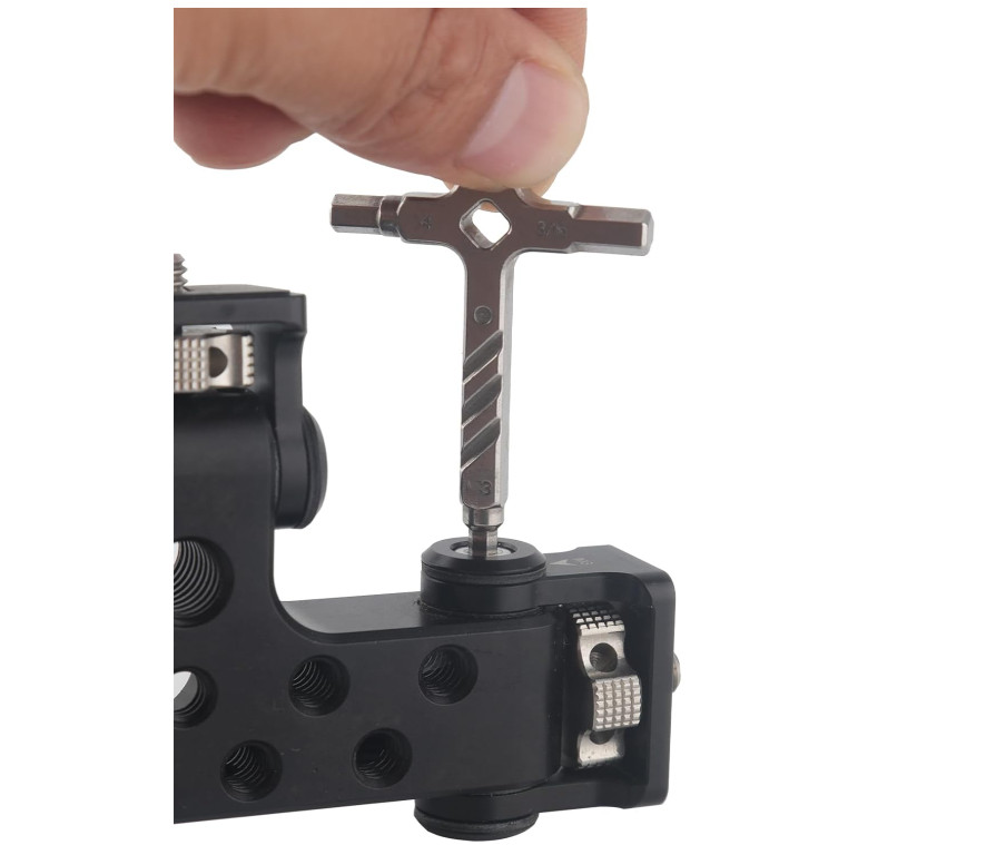 Hex Key Allen Wrench Photography EDC Multi-tool 4-in-1 Set (3mm, 4mm, 3/16, Flat