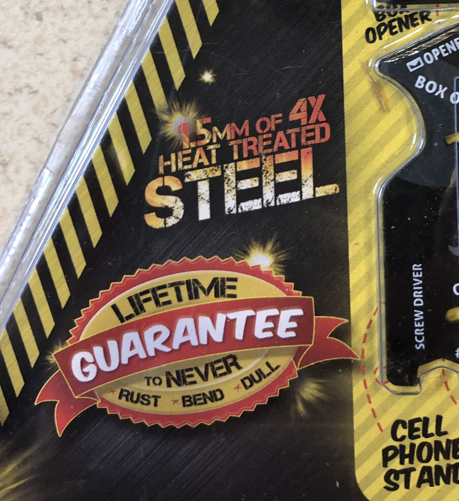 Wallet Ninja 18-in-1 Flat Multi-Tool Heat Treated Steel As Seen on TV 2014