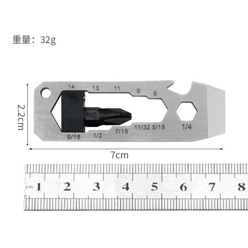 EDC Multitool Card Stainless Steel Pocket Tool Wrench Screwdriver For Camping